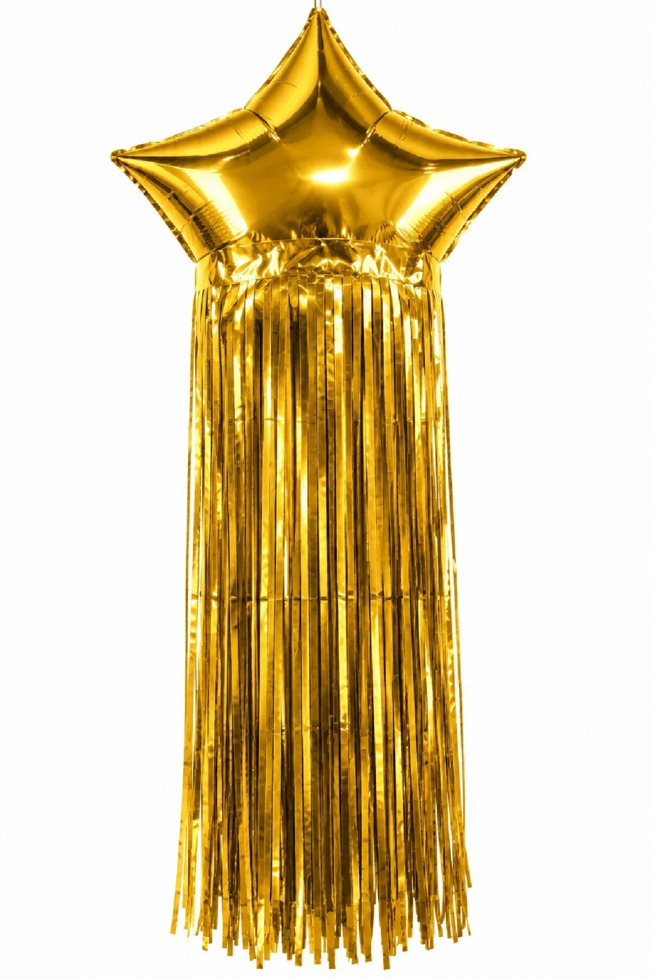 Yıldız Folyo Sarkıt Parti Süsü 110 cm | Gold, Gümüş, Mor, Kırmızı, Yeşil, Rose Gold, Açık Mavi Renk Seçenekli | Doğum Günü ve Parti Dekoru