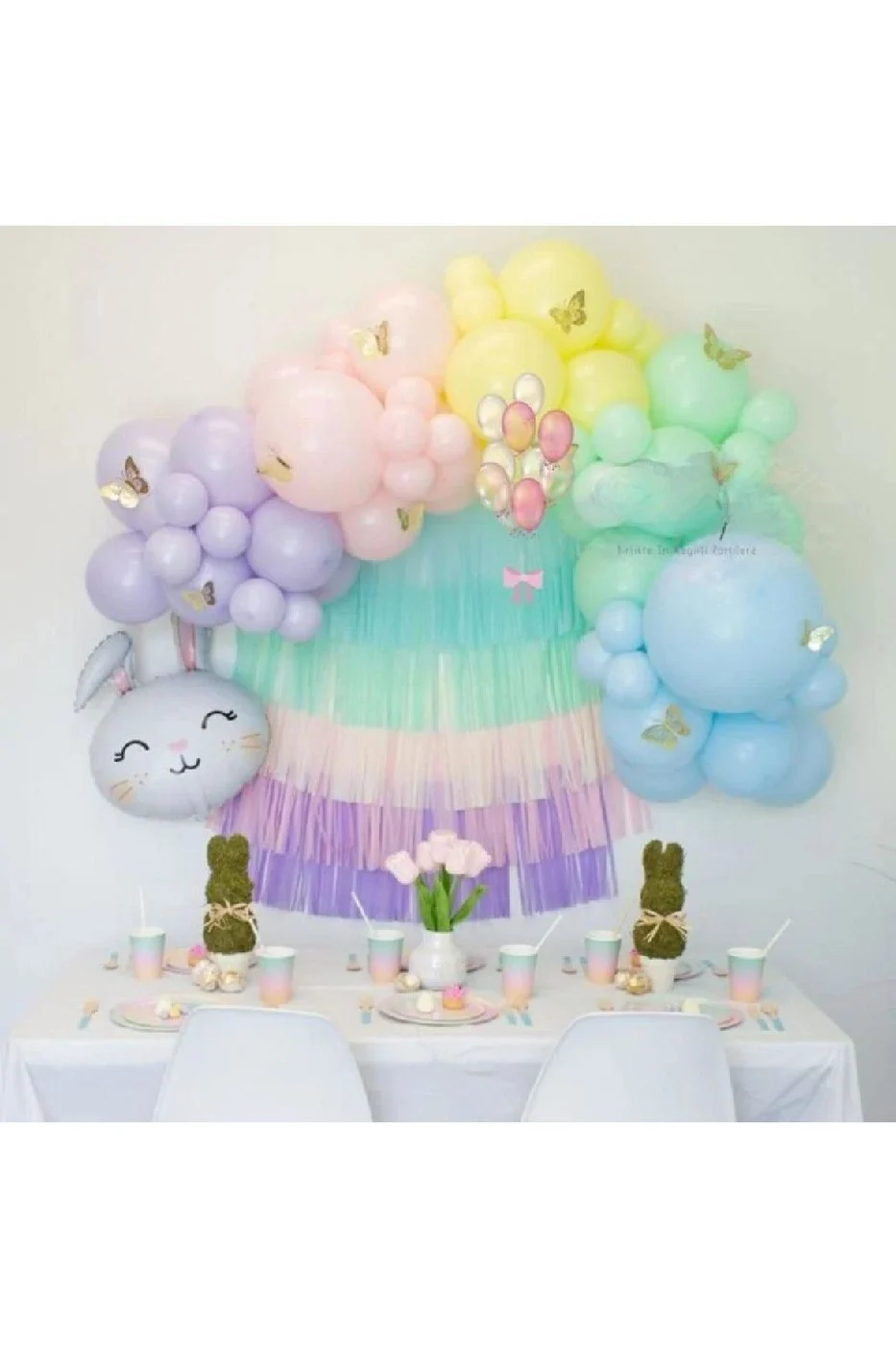 Tavşan Kids Konsept 50 Adet Balonlu Doğum Günü Parti Set Süsü
