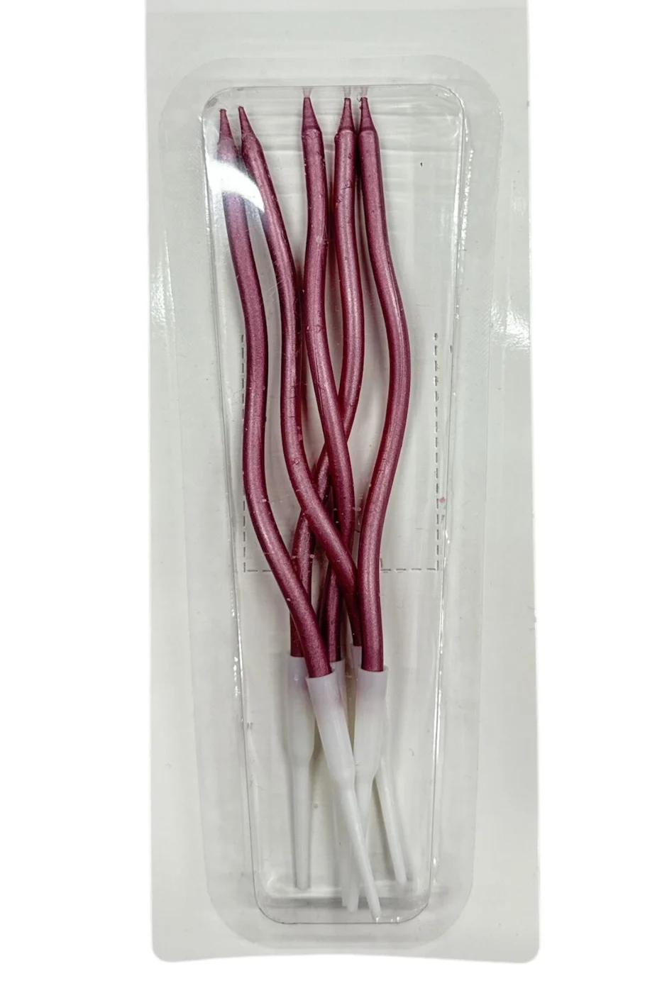 5 Lİ KIVRIMLI PEMBE MUM 15CM Pasta Mumu Spiral Kıvrık Mum