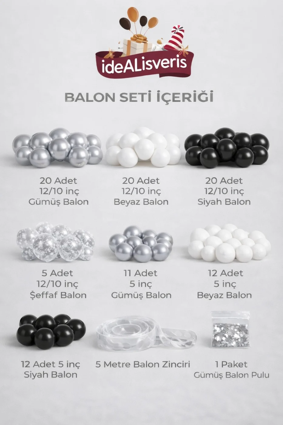 Premium 100’lü Balon Kemeri Seti - Profesyonel Parti Konsepti gorsel 2