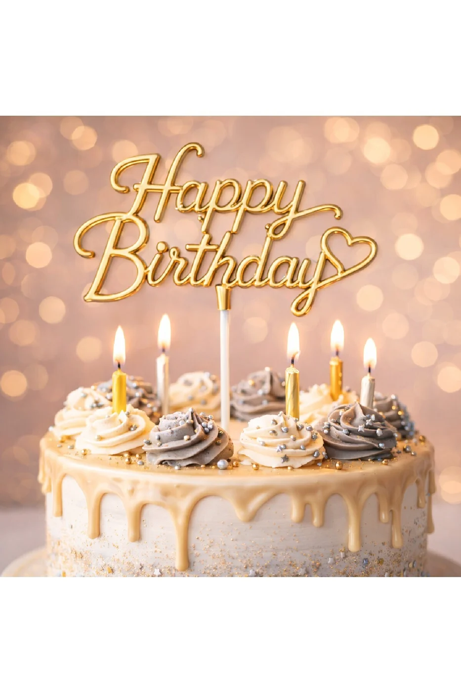 Doğum Günü Pasta Süsü Happy Birthday & İyi Ki Doğdun – Pleksi Cake Topper