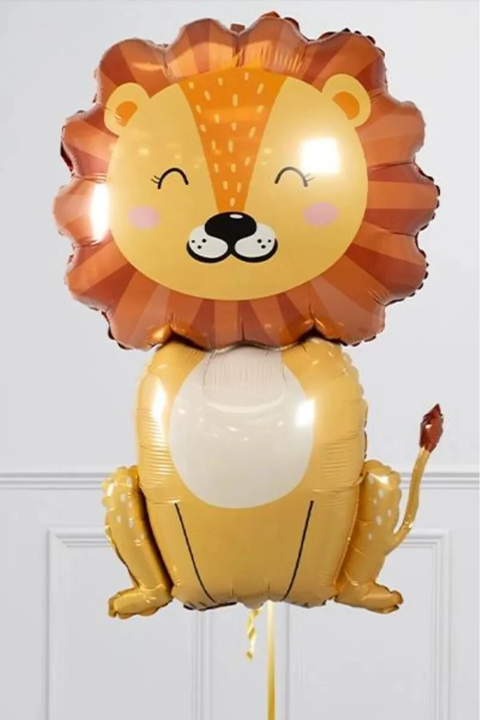 Sevimli Aslan Büyük Folyo Balon Safari Temalı Doğum Günü Balonları 100cm gorsel 3
