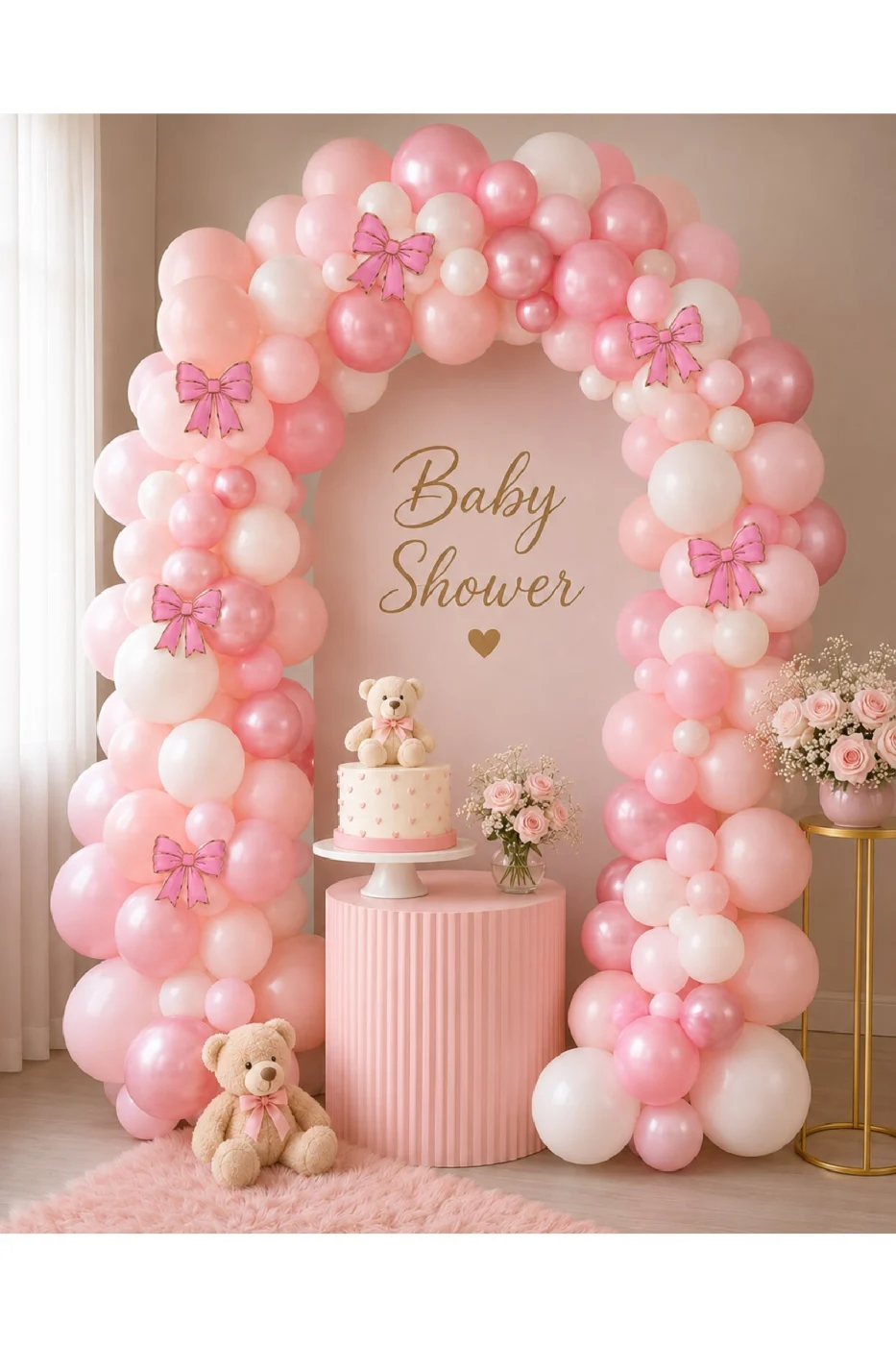Renk Seçenekli Fiyonk Balon ve Pasta Dekor Fiyonk Seti 12 Adet Büyük & Küçük Boy Parti Süsü Baby Shower Doğum Günü Seti Süsü gorsel 3