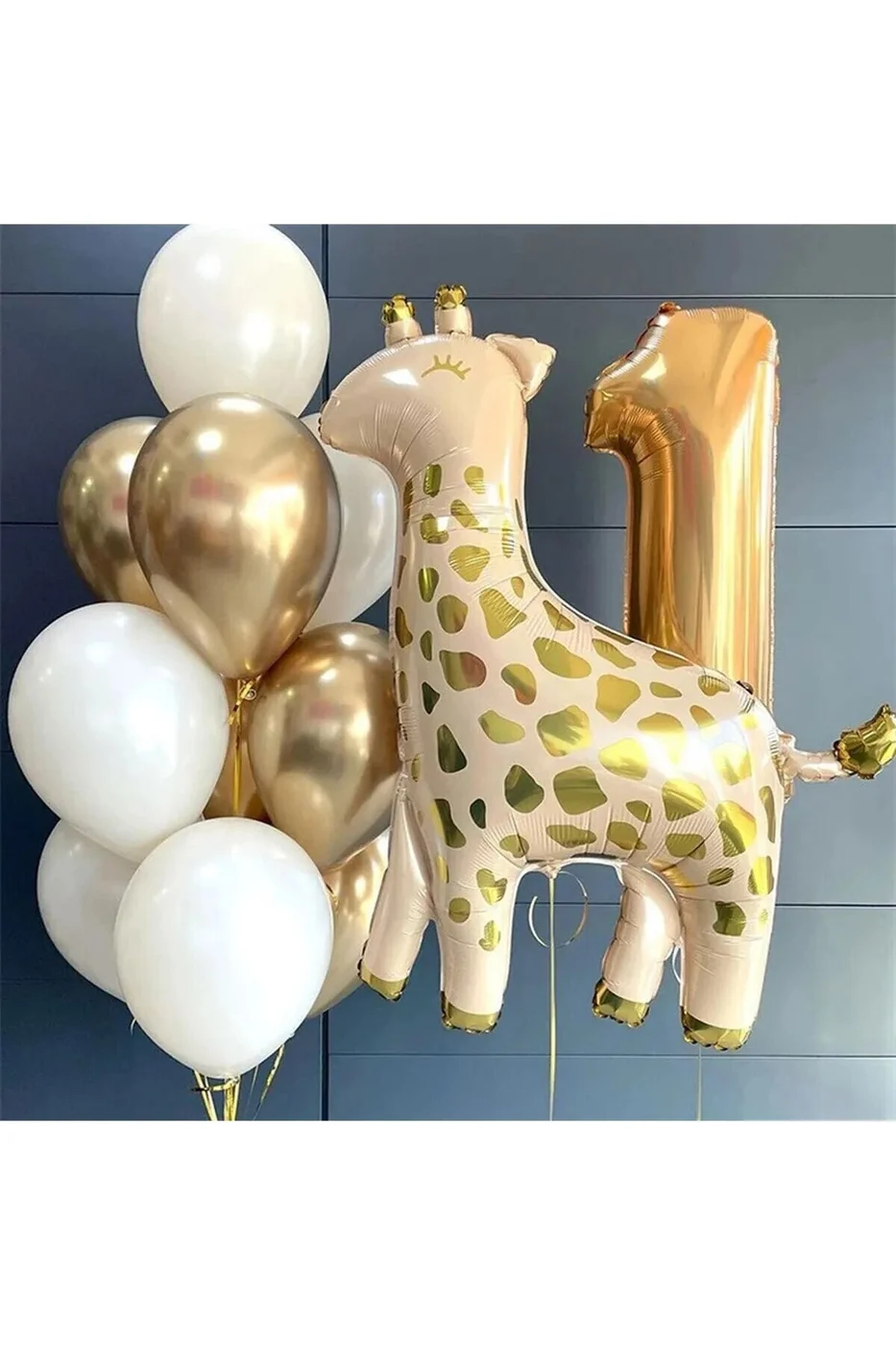 ZÜRAFALI 1 YAŞ BALON SETİ DOĞUM GÜNÜ PARTİ SETİ
