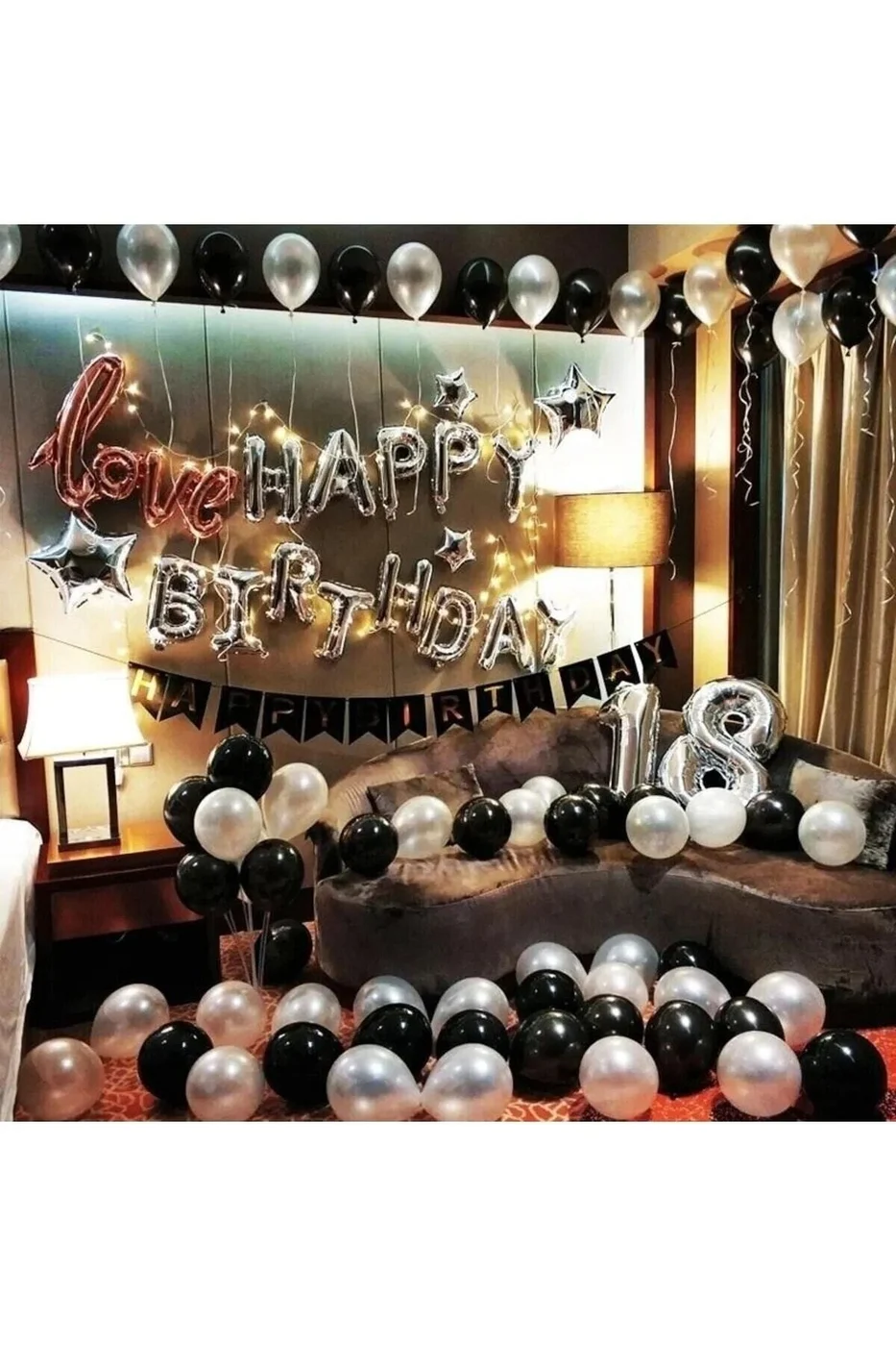 Happy Birthday Folyo Balon 18 Yaş Doğum Günü Partisi gorsel 2