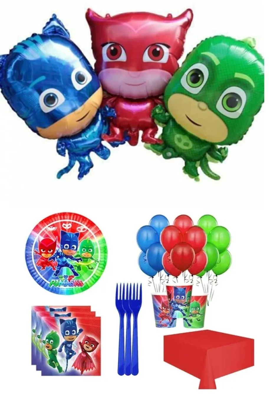 Çizgi Film Karakteri 8 Kişilik Tabak, Bardak, Çatal, Balon Parti Seti gorsel 2