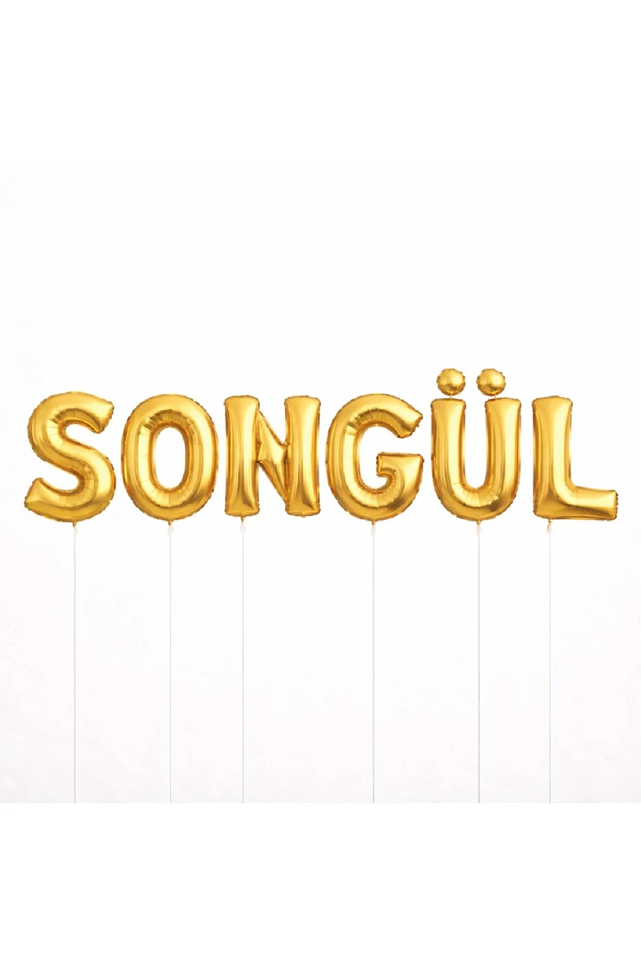 6 HARFLİ KİŞİYE ÖZEL UÇAN FOLYO BALON DOĞUM GÜNÜ FOLYO BALON SET 76 CM 34 İNÇ gorsel 2
