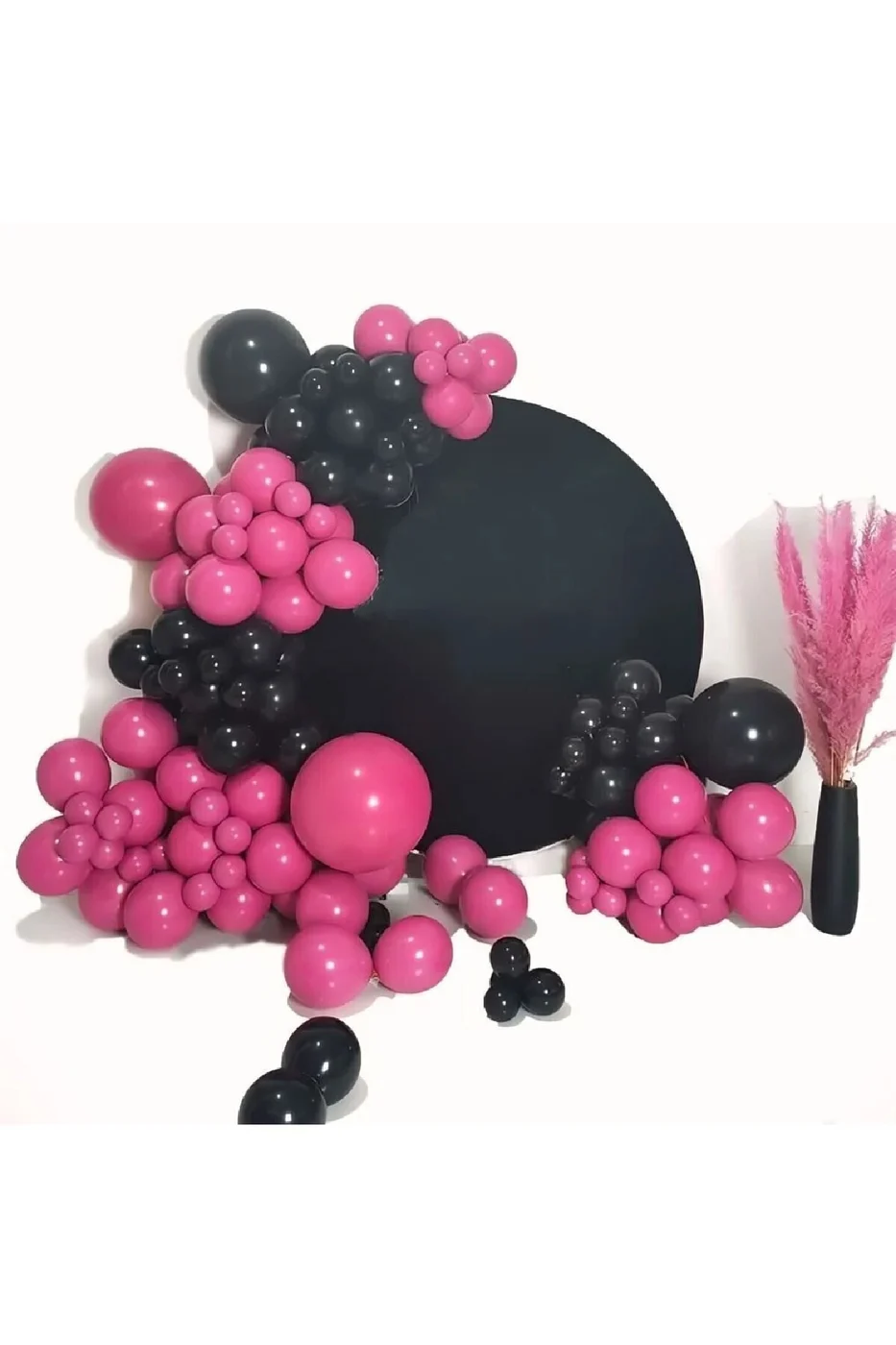 SİYAH FUŞYA BLACK PİNK BALON ZİNCİRİ gorsel 2