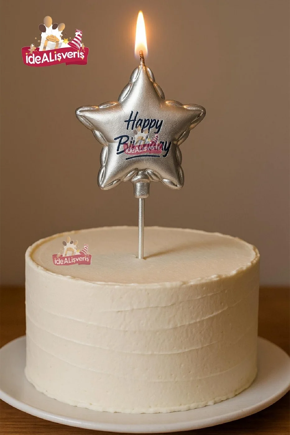 HAPPY BİRTHDAY YILDIZ GÜMÜŞ MUM gorsel 4