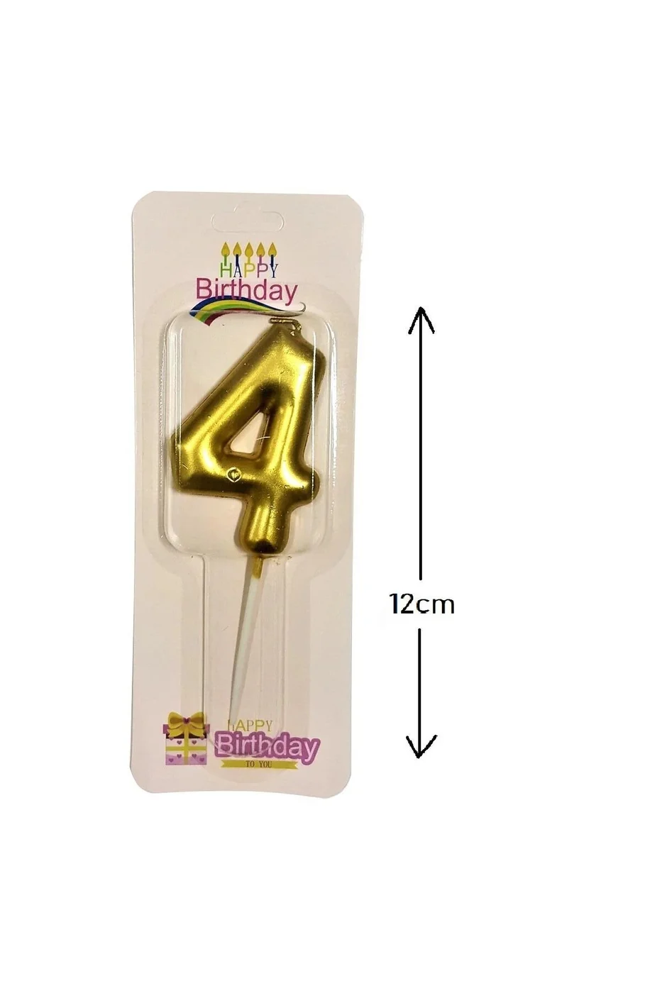 BÜYÜK BOY 4 RAKAM GOLD MUM 12CM
