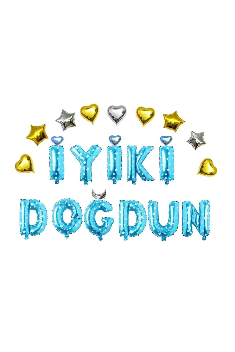 KALPLİ İYİKİ DOĞDUN MAVİ SET BALON