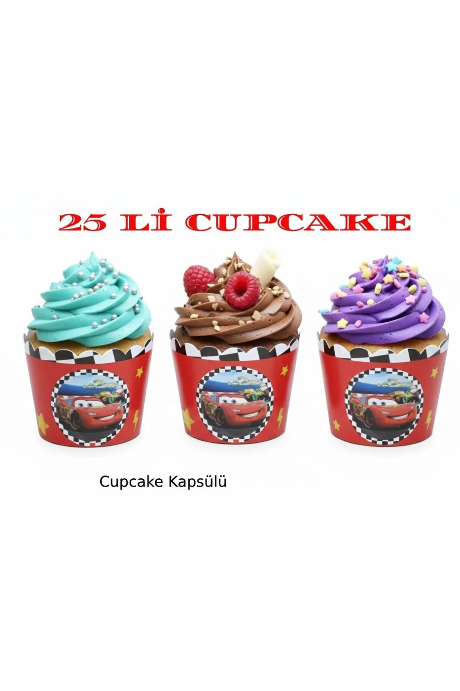 Temalı Desenli Cupcake Kapsülü 25’li – Şık Parti Muffin Kağıdı