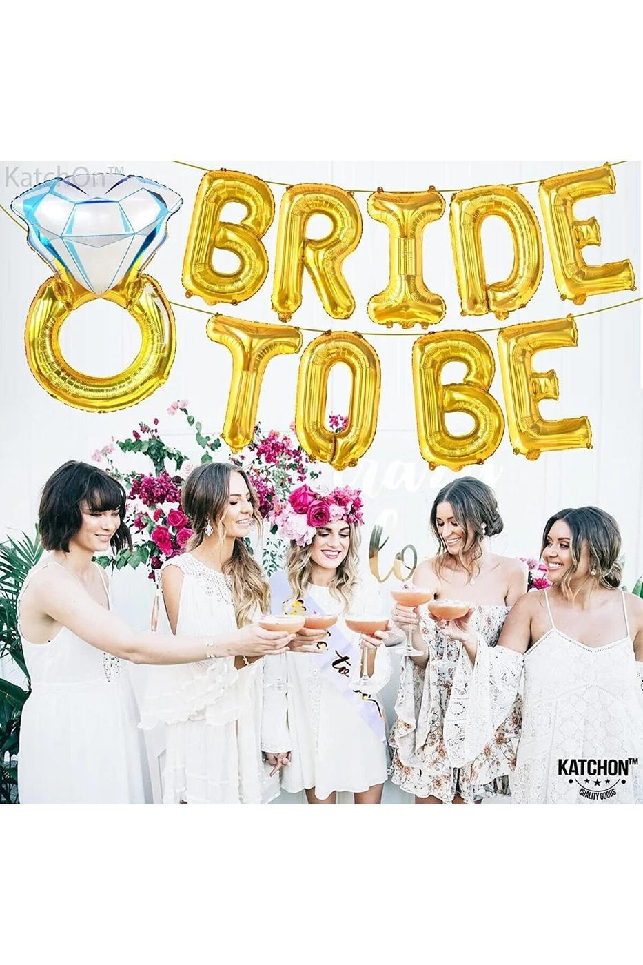 Gold Bride To Be Partisi Süslemeleri Bekarlığa Veda Partisi Süslemeleri Yüzük Folyo Kuşaklı gorsel 5