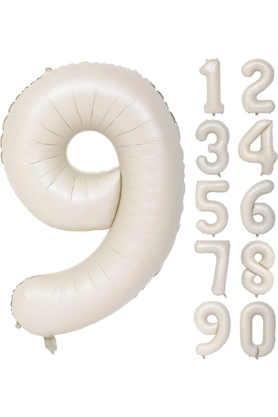 9 Yaş 74 Cm Krem Yaş Folyo Balonu gorsel 3
