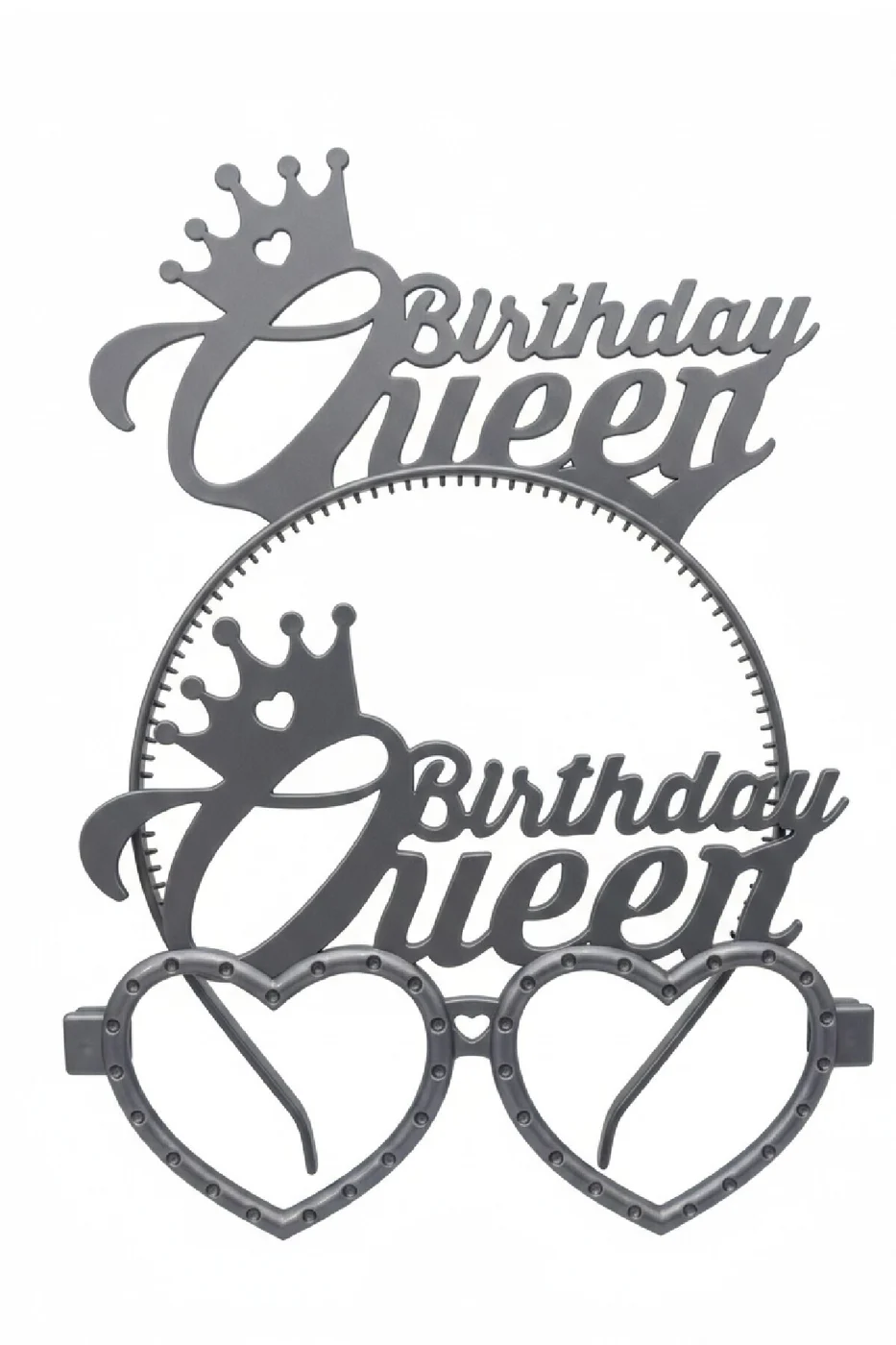 Birthday Queen Gözlük – Doğum Günü Parti Gözlüğü Taçlı Model