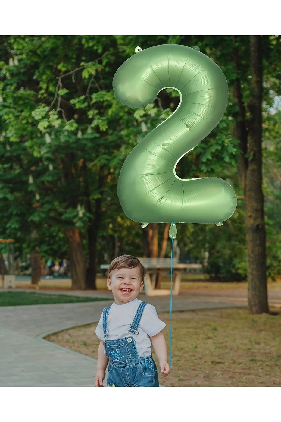 RETRO YEŞİLİ MAT YEŞİL FOLYO YAŞ RAKAM FOLYO BALON gorsel 5