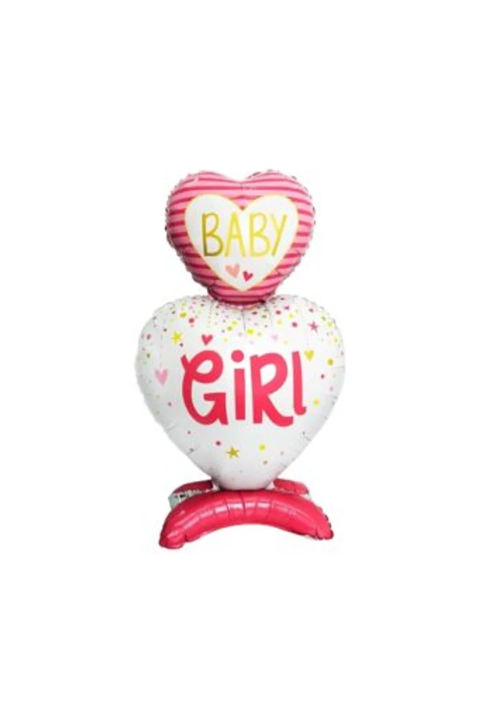 Ayaklı Baby Girl Pembe Folyo Balon