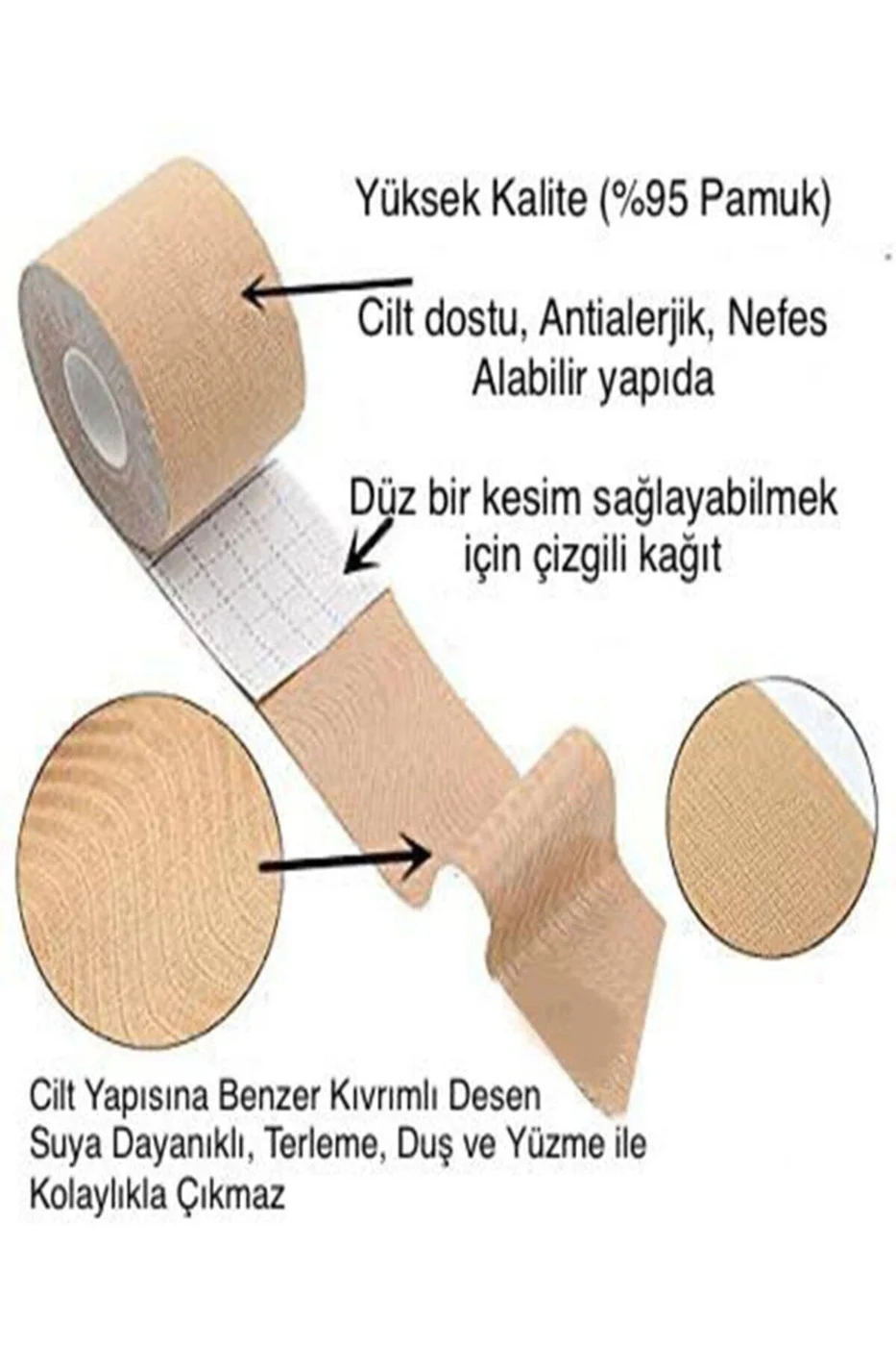 Göğüs (meme) Bandı, Meme Dikleştirici Bant, Meme Kaldırıcı Ten Rengi gorsel 3