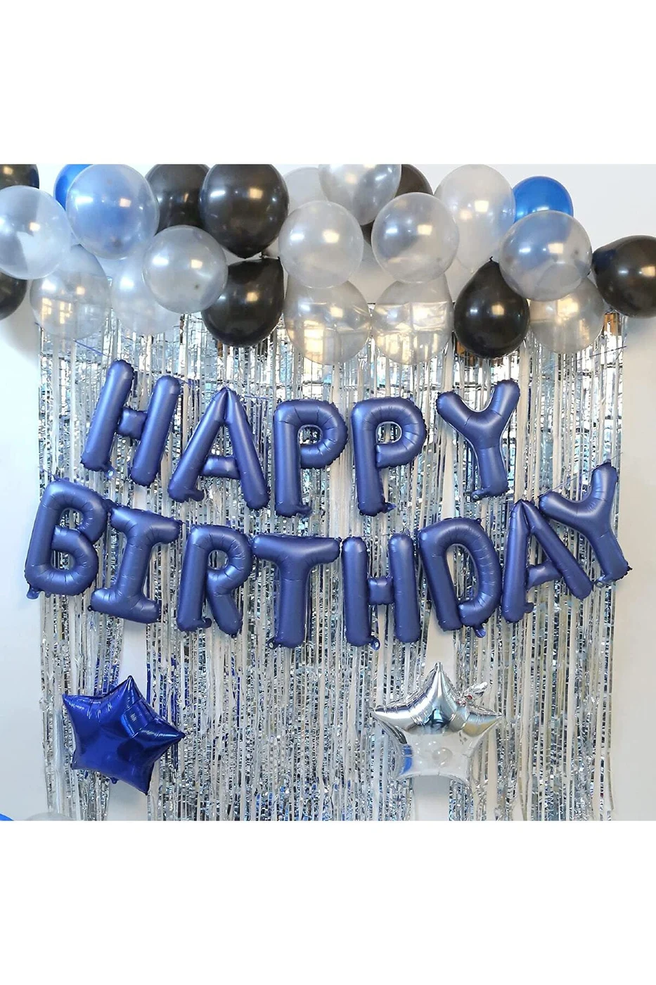 Mavi Happy Birthday Folyo Balon Doğum Günü Parti Süslemeler Parti Balonları, gorsel 2
