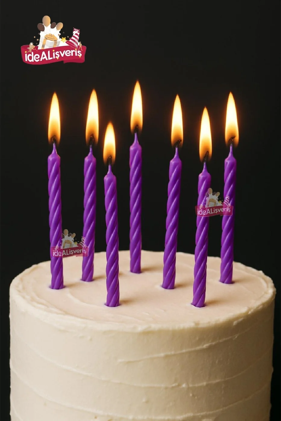 10 LU BURGULU MOR MUM 7.5CM gorsel 3