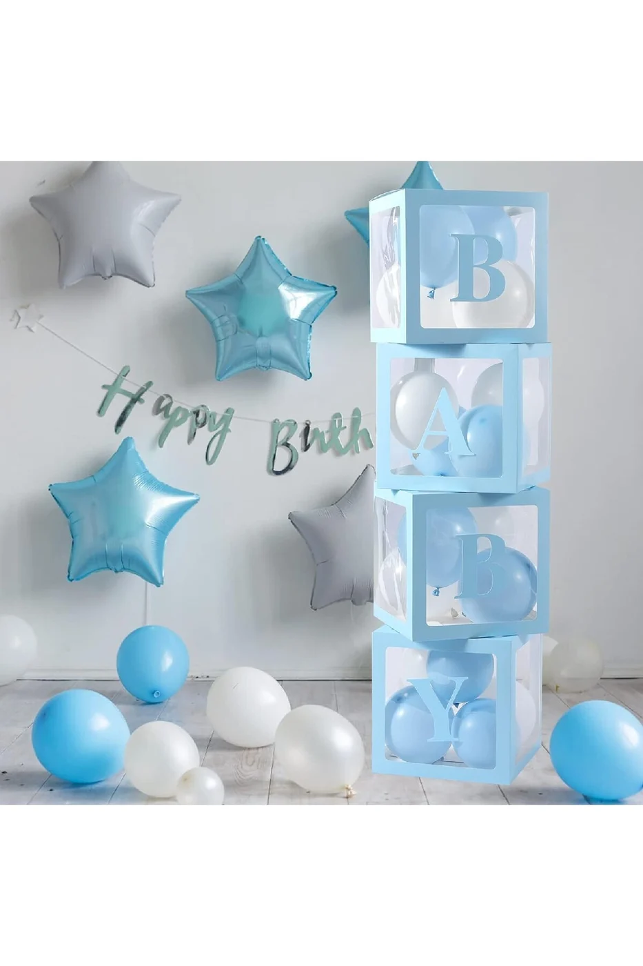 Kutu Şeffaf Kutu Baby Yazılı Harf 25 Cm gorsel 3