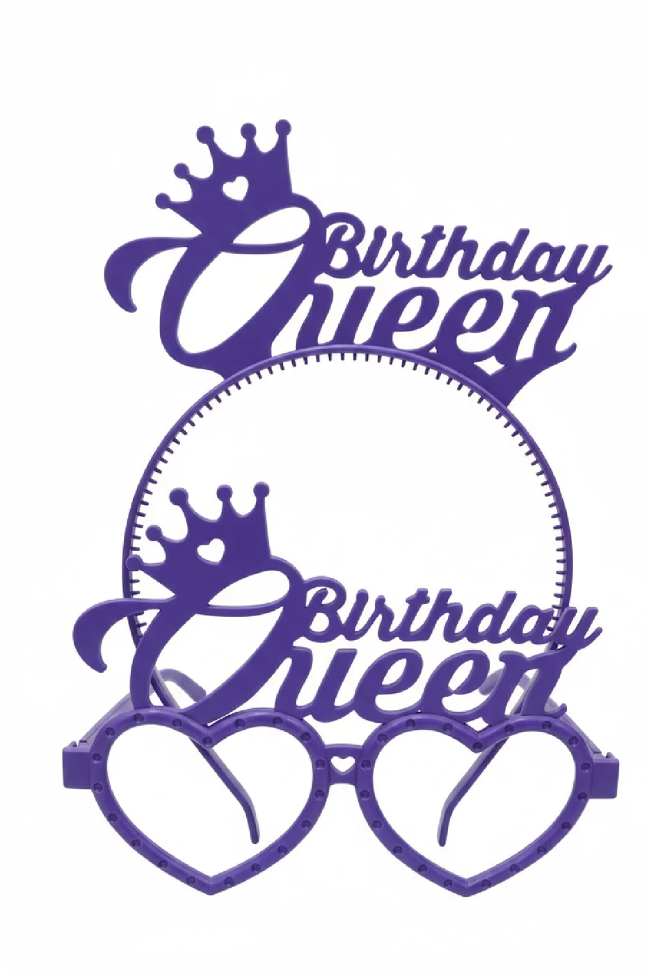 Birthday Queen Gözlük – Doğum Günü Parti Gözlüğü Taçlı Model