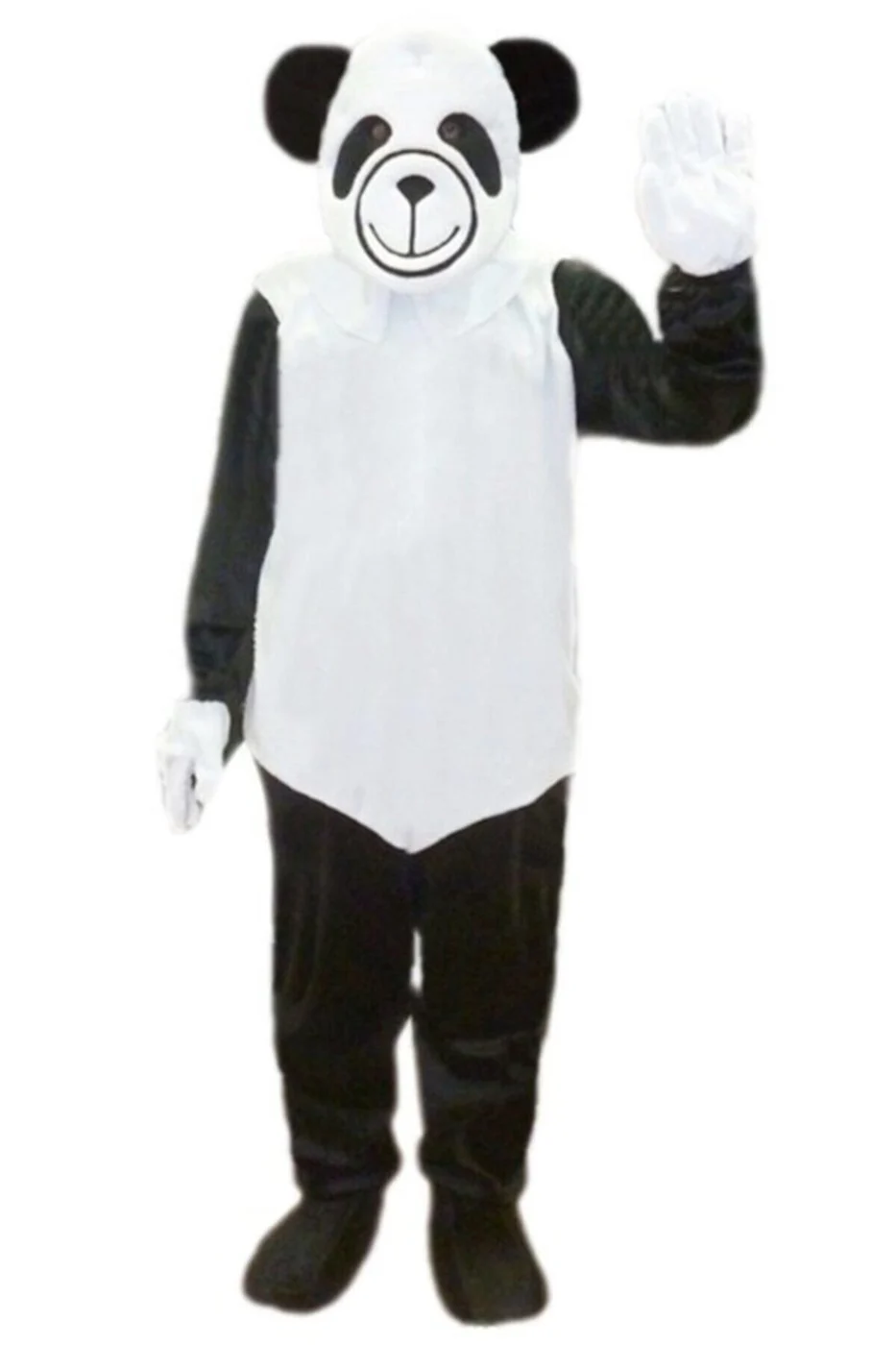 Unisex Beyaz Siyah Panda Kostümü