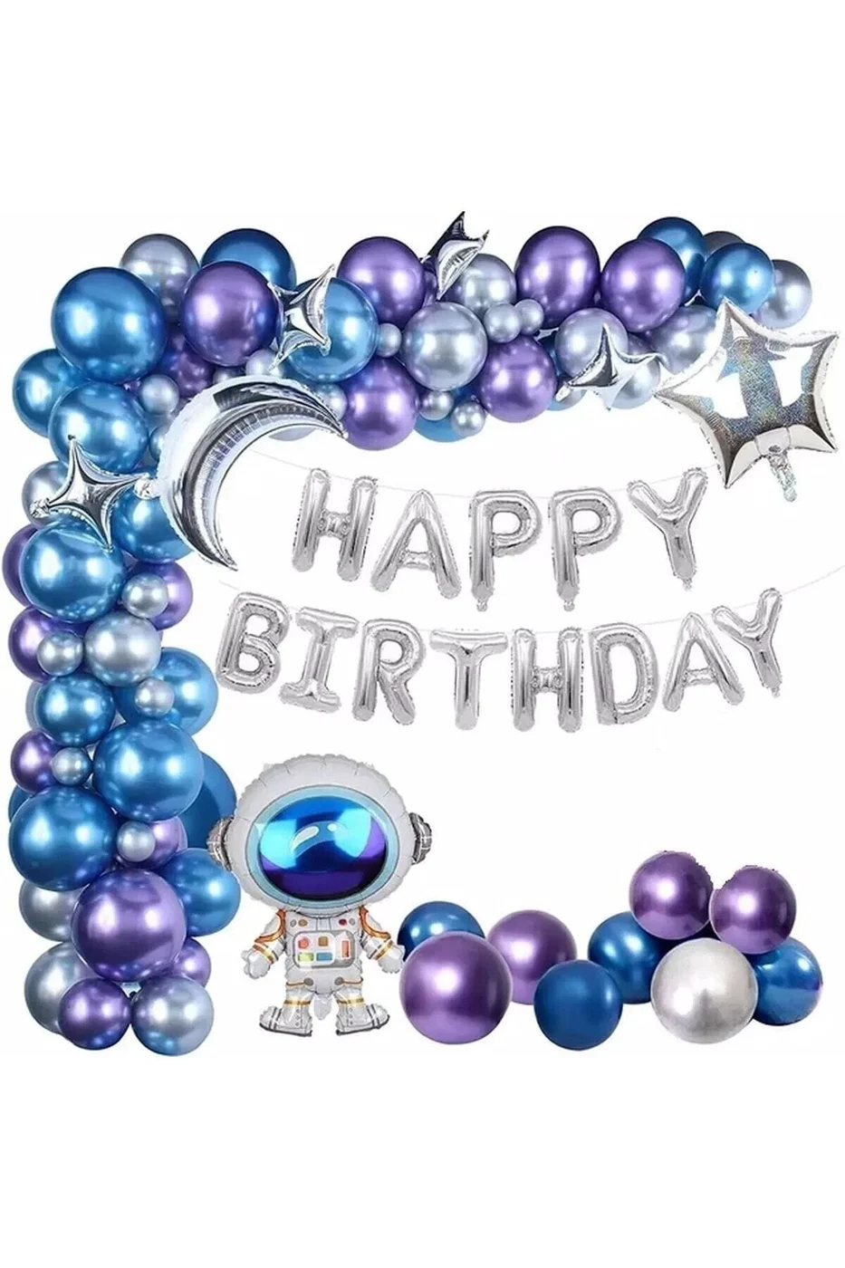 Uzay Temalı Doğum Günü Parti Süsü Lüks Balon Set
