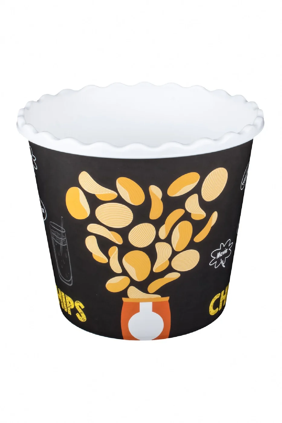 2 Adet Popcorn Patlamış Mısır Kovası - Cips Ve Çerez Kutusu 2.2 L gorsel 5