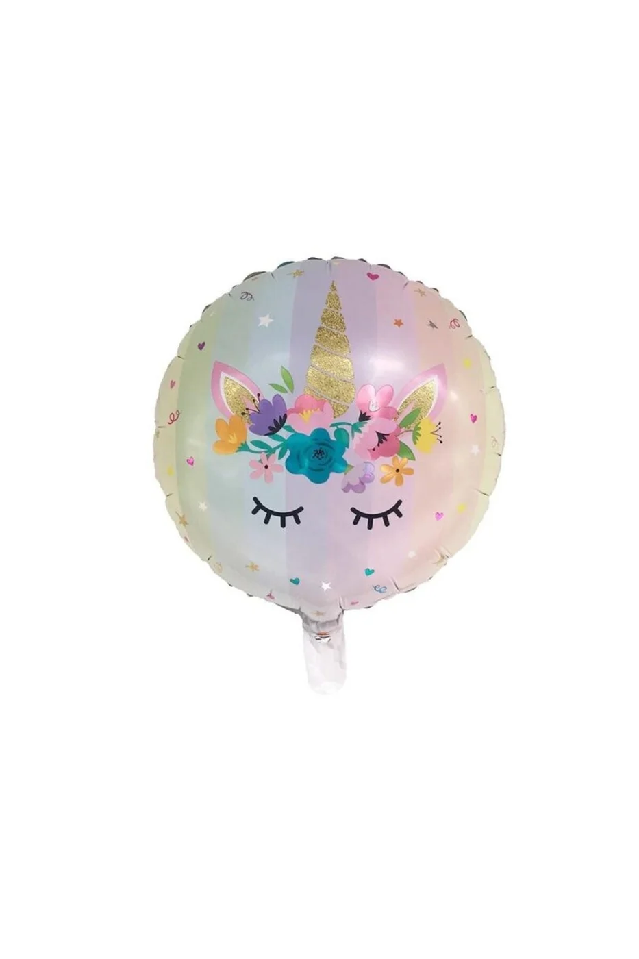18'' Yuvarlak Unicorn Kafa Folyo Balon