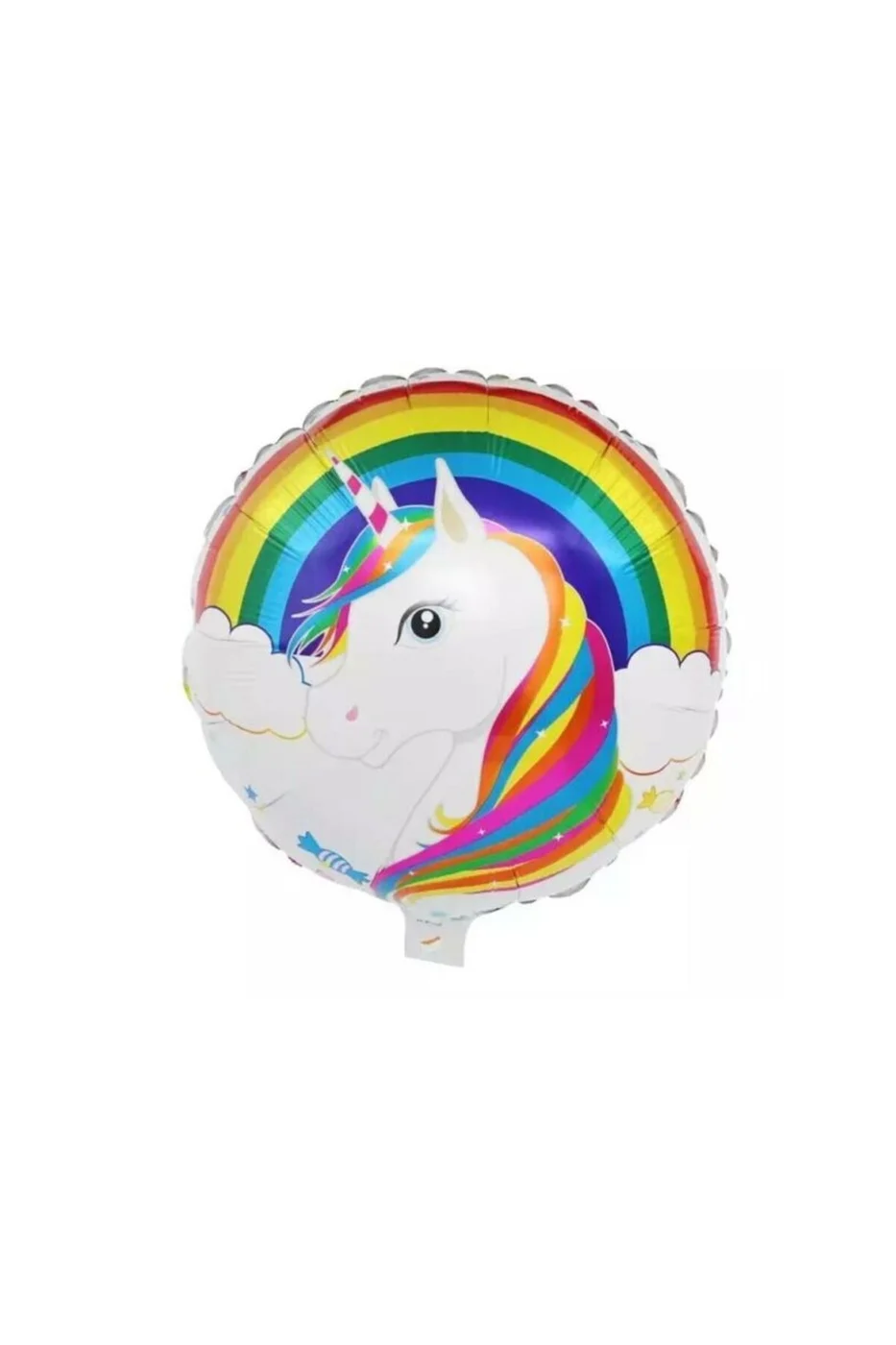 18'' Yuvarlak Gökkuşağı Unicorn Folyo Balon