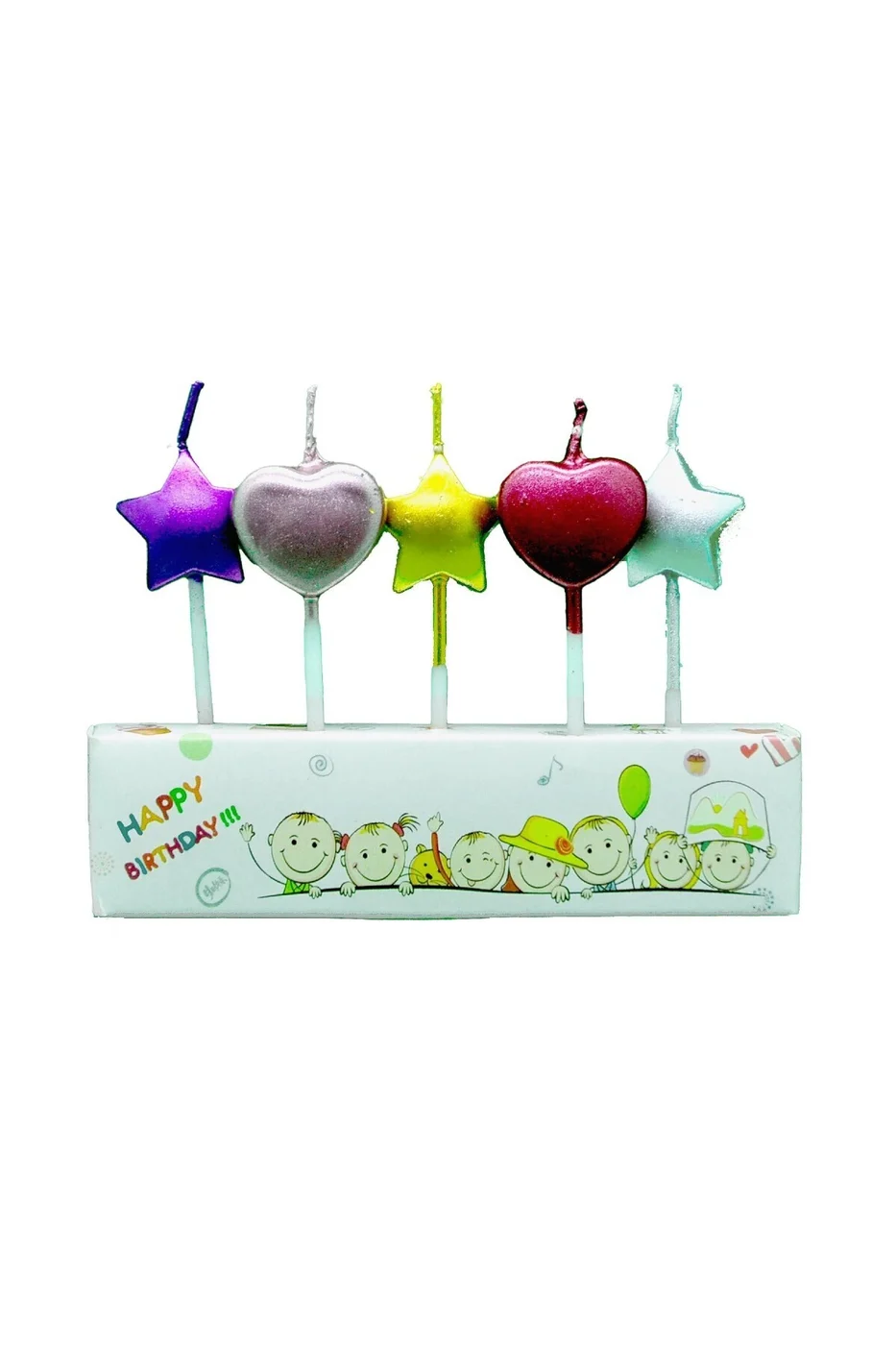 5Lİ CROM YILDIZ MUM