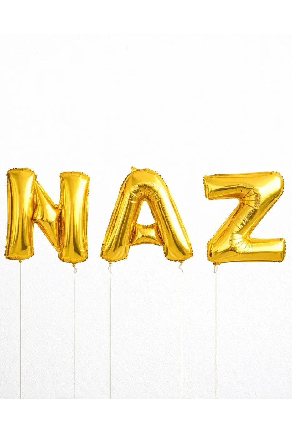 3 HARFLİ KİŞİYE ÖZEL UÇAN FOLYO BALON DOĞUM GÜNÜ FOLYO BALON SET 76 CM 34 İNÇ