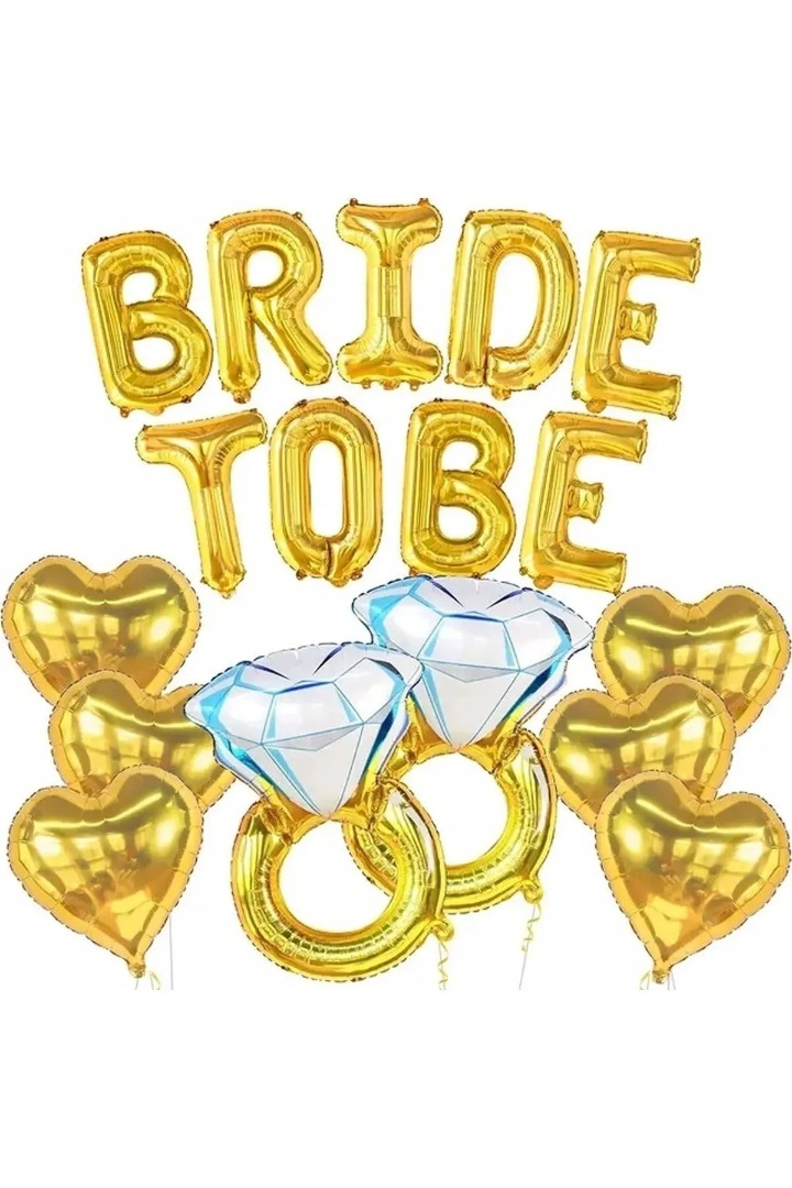 Bekarlığa Veda Gold Bride To Be Parti Seti