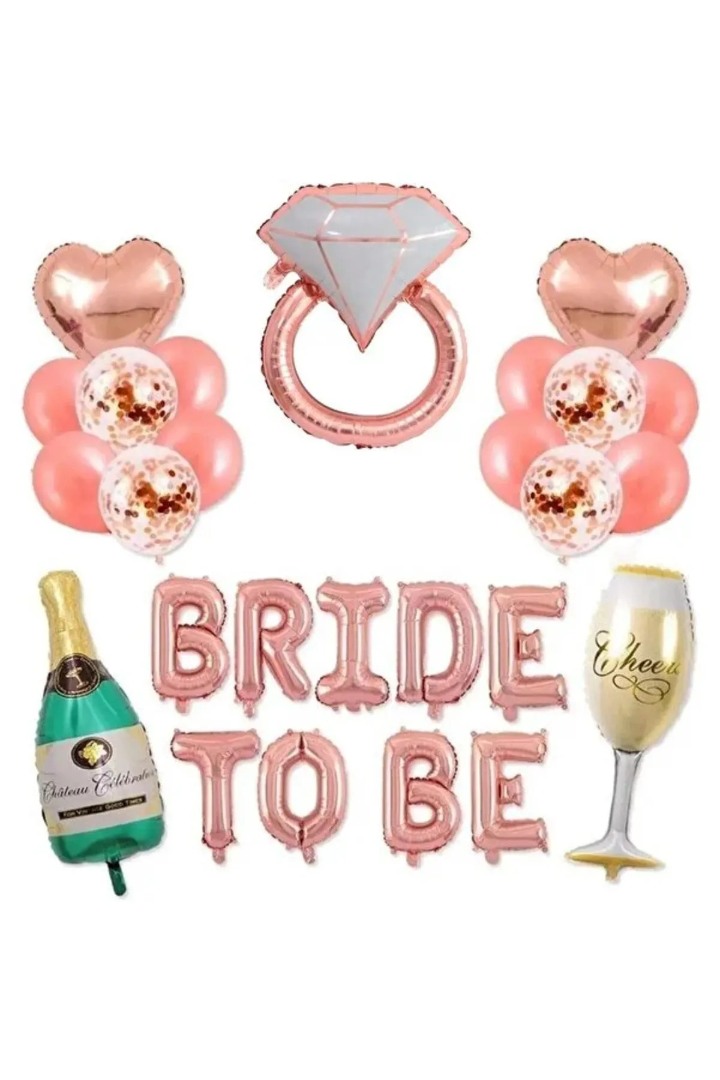 Bekarlığa Veda Rose Gold Bride To Be Parti Seti