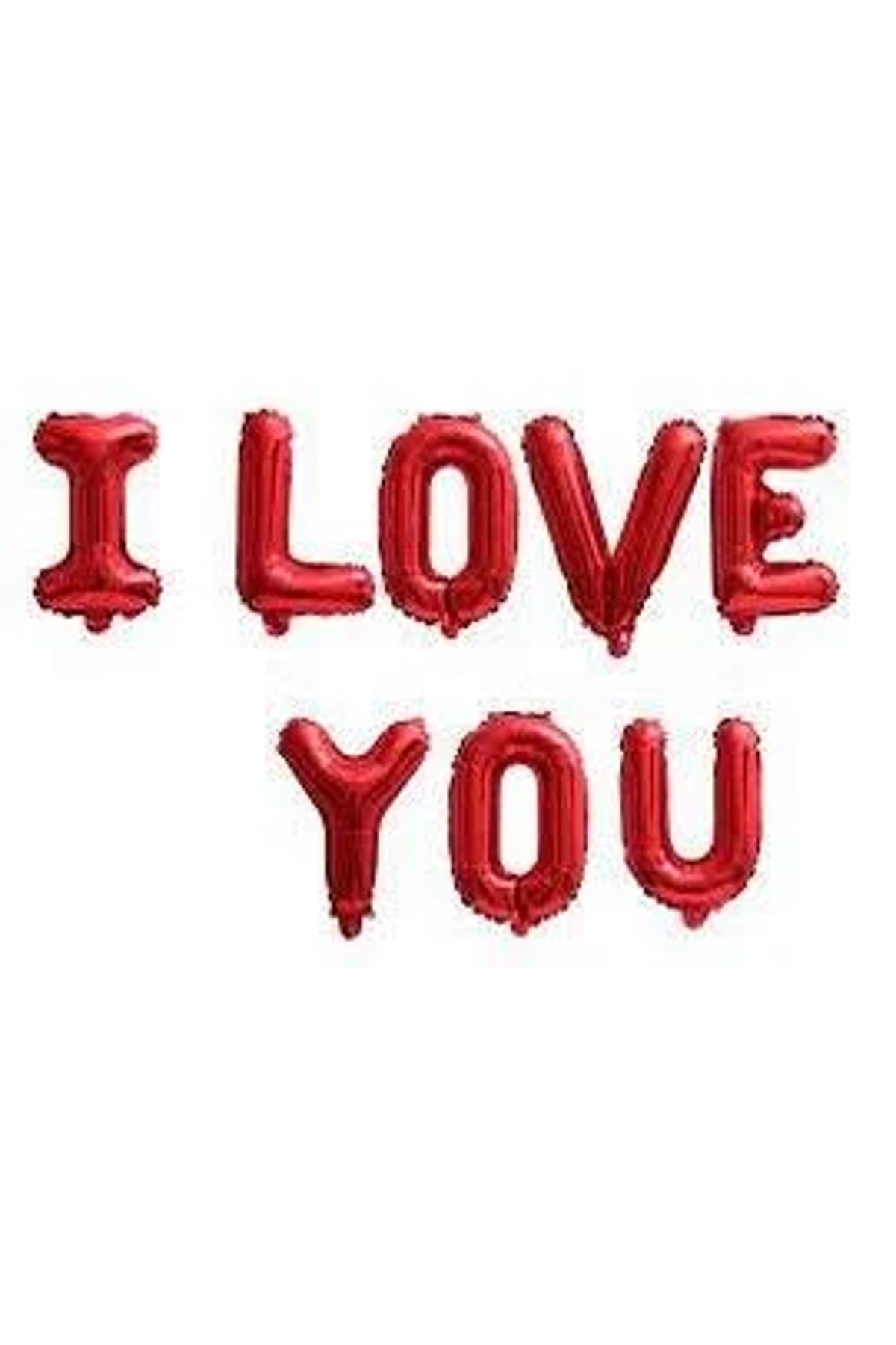 I LOVE YOU KIRMIZI SET BALON