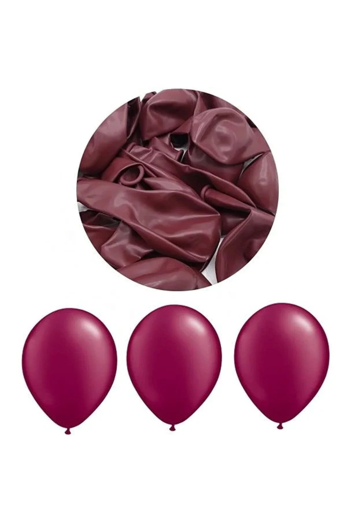 Bkmc 10'lu Pastel Bordo Balon