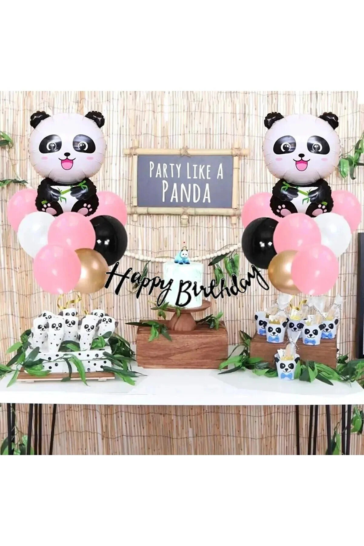 Bkmc PANDA BALON SET DOĞUM GÜNÜ PARTİ SETİ SÜSÜ