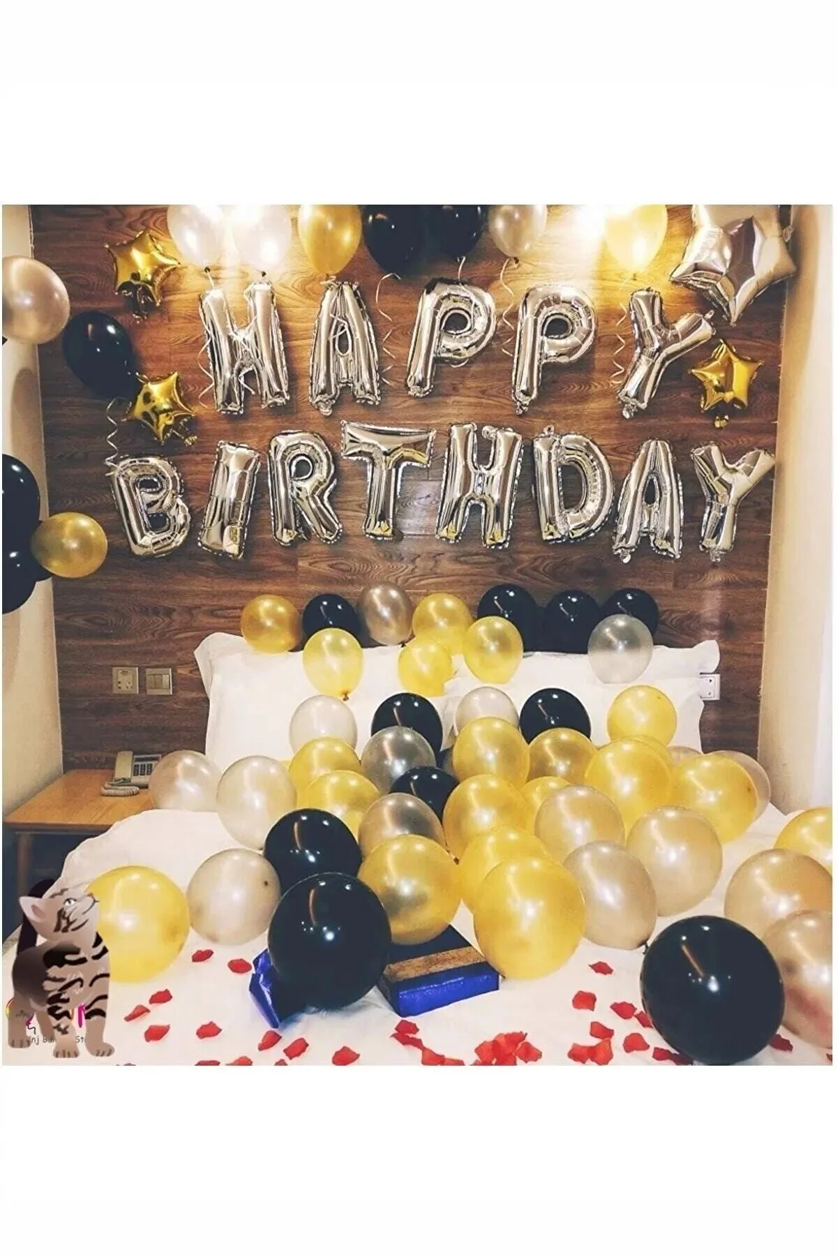 Bkmc Gümüş Doğum Günü Seti Happy Birthday Seti