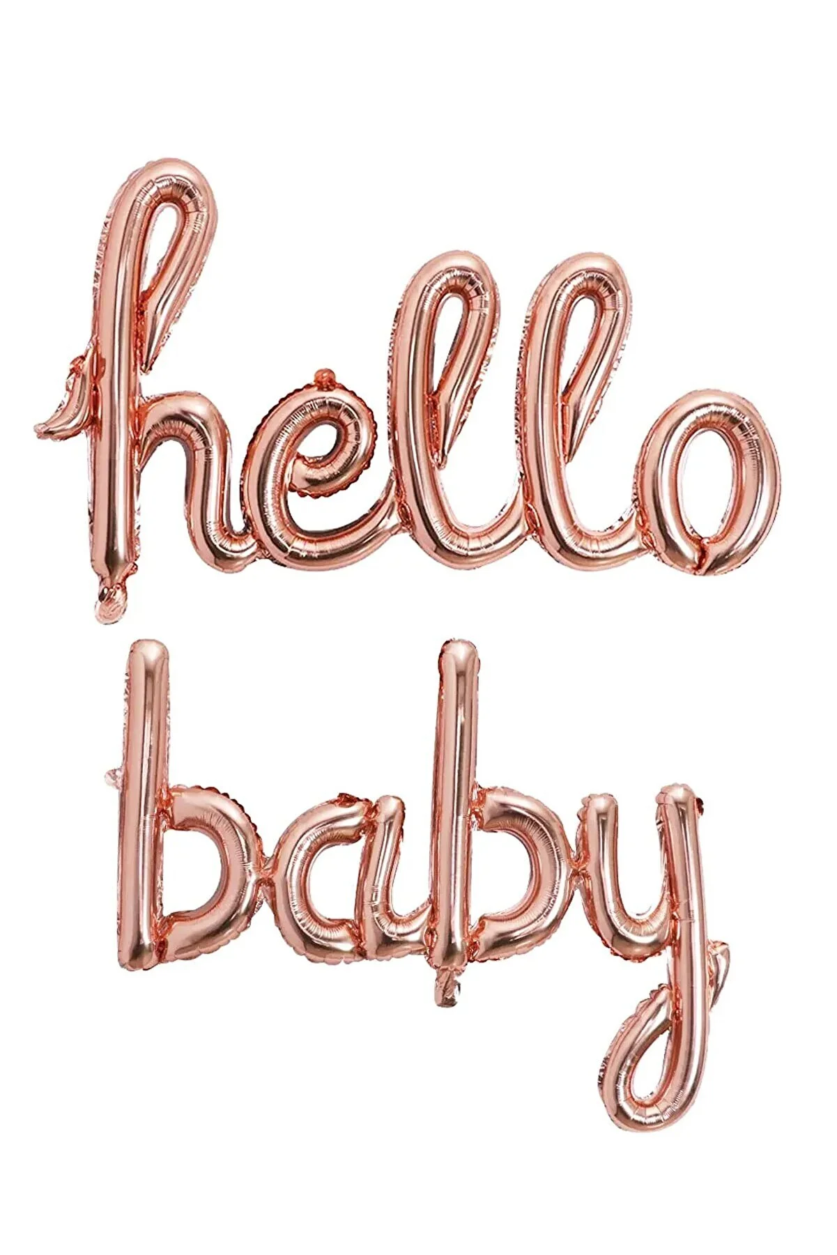 Bkmc Rosegold Hello Baby Bebek Folyo Balonu Baby Shower Seti